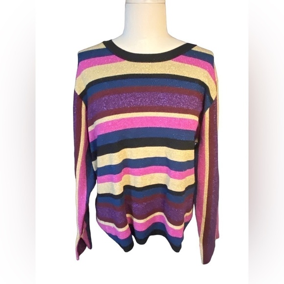 Rachel Roy Women's Plus Size Veda Stripe Sweater - Picture 2 of 7